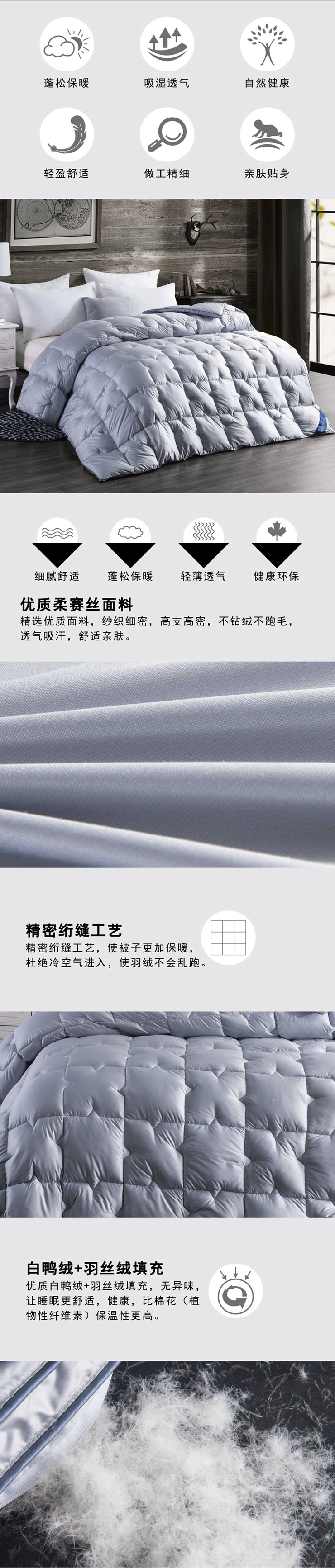 羽絨被好還是蠶絲被好,羽絨被芯,羽絨被品牌,芳恩家紡